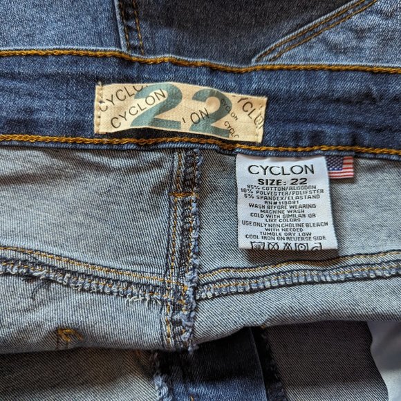 Cyclon Distressed Jean Shorts Plus Size - Picture 3 of 6